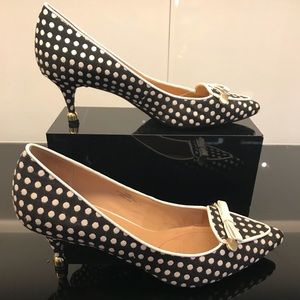 Isaac Mizrahi Polka Dot Kitten Heels.